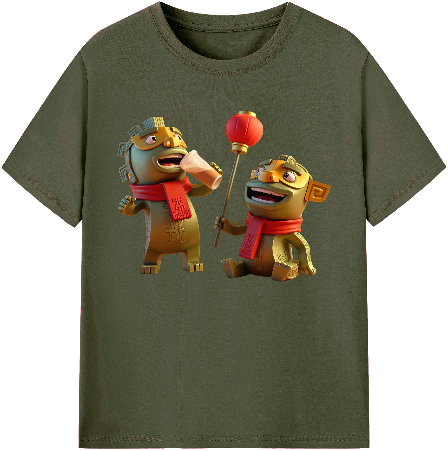 （画像用） Ne Zha 2 ナタ 魔童の大暴れ 綿100％ メンズ半袖Tシャツ｜肌触りやわらか＆通気性